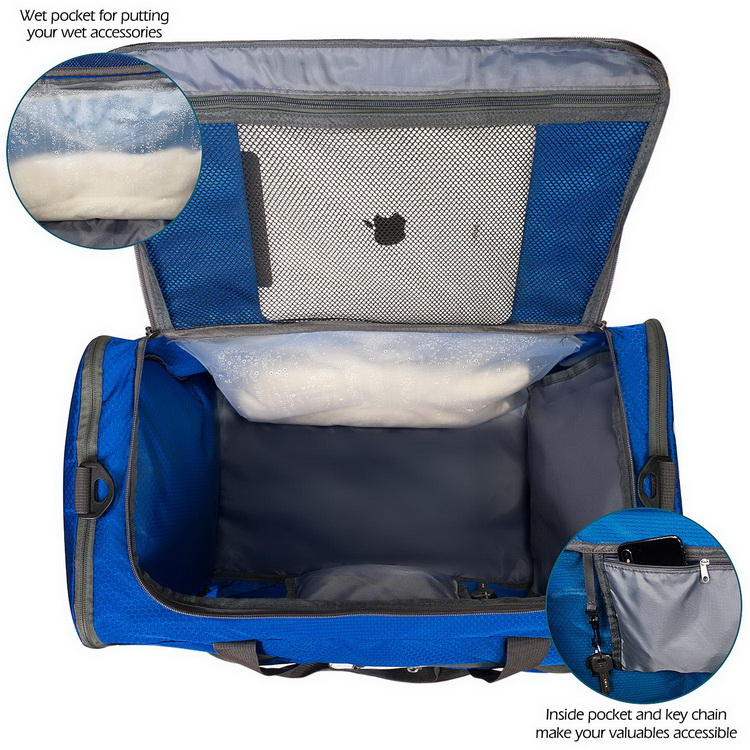 أزياء مخزنة عالية الجودة حقيبة سفر واق من المطر خفيفة الوزن قابلة للطي حقيبة واق من المطر حقائب رياضية للرجال الصالة الرياضية