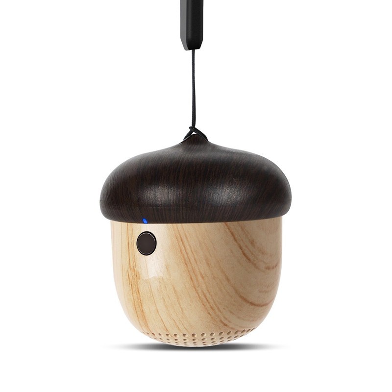 Creative Gifts Nut Shaped Ultra Mini Wooden Bluetooths Speaker