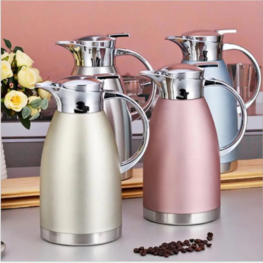 1.8L Amazon Hot Selling High Quality  2.3L Vacuum Insulated Thermos Tea Coffee Pot For Coffee Carefe Pot Thermal Coffee Kettle