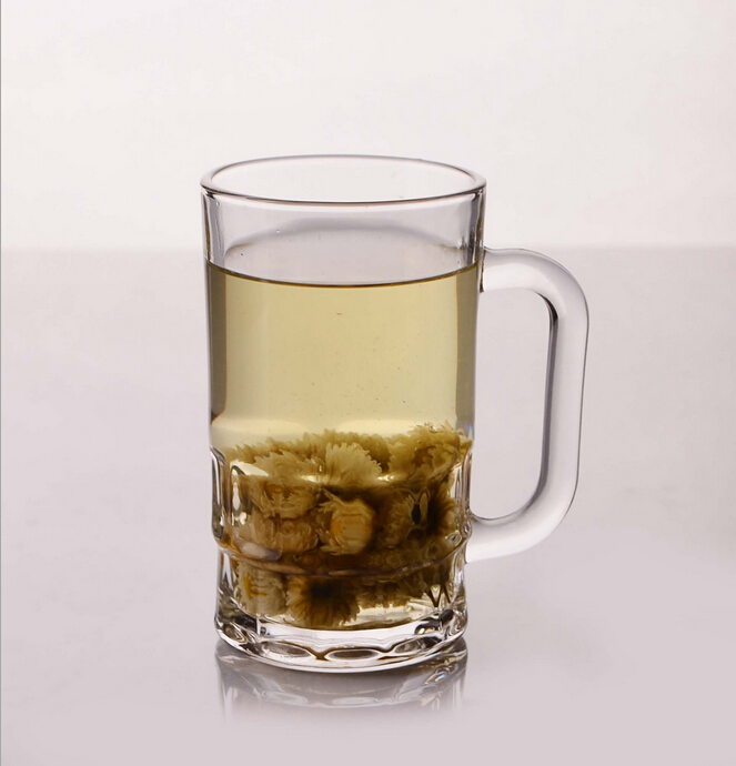 Wholesale Custom round thick bottom beer glass mug