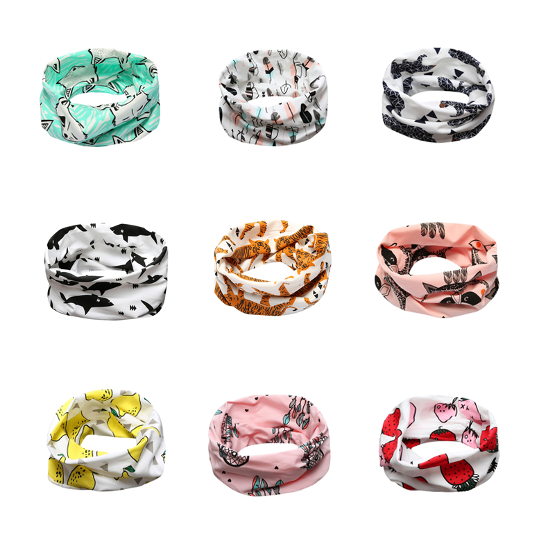 Высококачественный осенне-зимний теплый детский шарф с мультяшным рисунком для новорожденных Детский хлопковый шарф-нагрудник с принтом животных