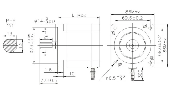 86mm  86byg 1.8 degree high torque nema34 hybrid stepping motor nema 34 stepper motor