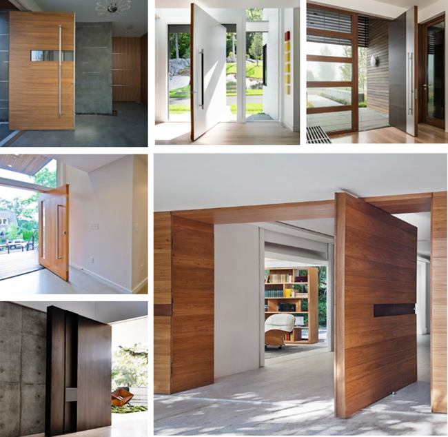 Solid teak wood double door for interior wood door design