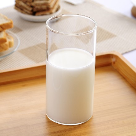 400ml straight sided clear borosilicate drinking glass cup round glass cup OEM logo welcome