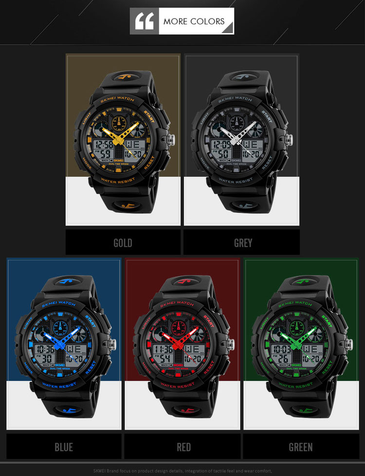 Wholesale 1270 Skmei japan dual movement quartz watch men's digital analog watch