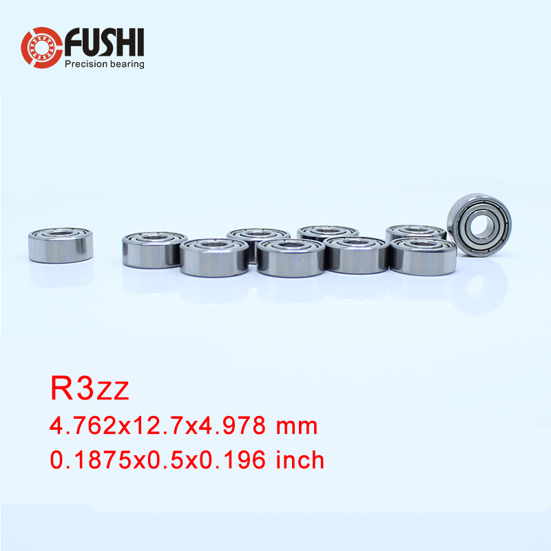 5 Pcs Metal Shielded Ball Bearing Bearings R3 R3ZZ 3//16/" X 1//2/" X 0.1960/"