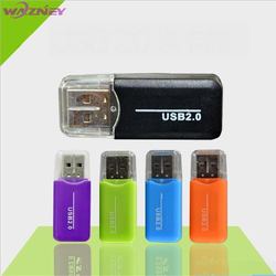 Leitor de cartão sd micro-flash tf de alta velocidade usb 2.0 com adaptador de tampa leitor de cartão de memória