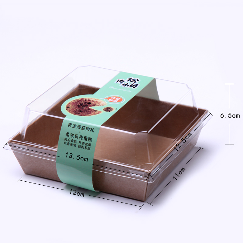 Plastic Disposable Dessert Packaging Benji Mousse Pastry Cake Box