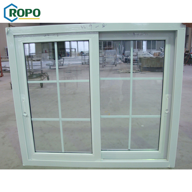 AGGA PVC/UPVC Janelas de Correr Com Design Da Grade De Vidro Grande
