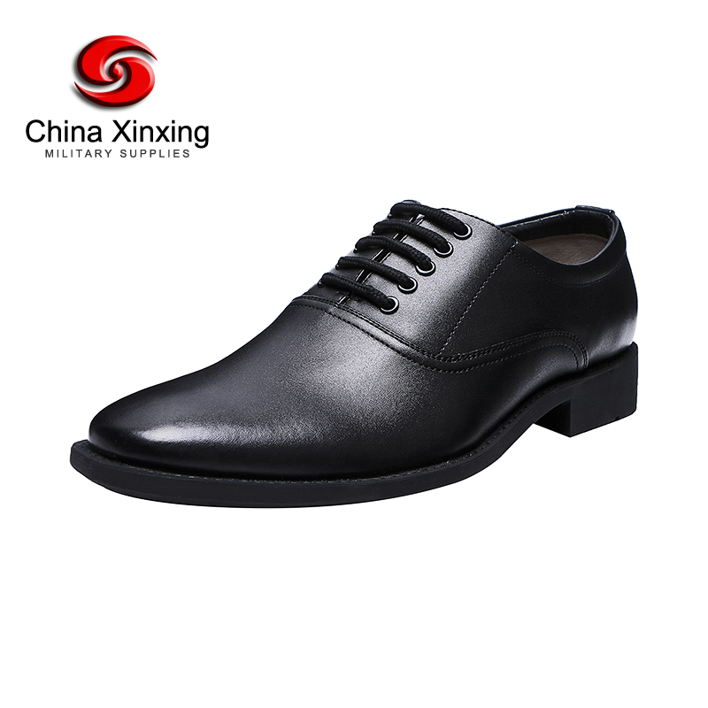 Black Matte Leather Shoes Men's Dress Formal Shoes for Officer