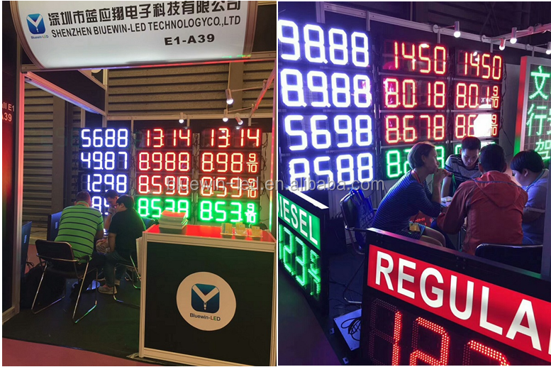 SMD RGB Full color  Outdoor Led 4 Digits Number Display Led Gas Station Price Sign