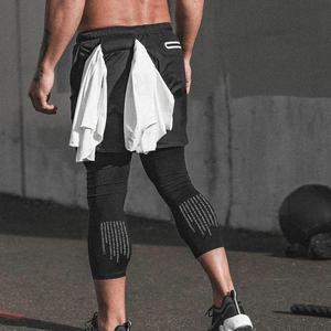 Mens Custom Running Crossfit Sports Gym Compression Sweat Yoga Jogger Pants Shorts