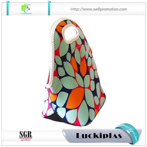 Bolsa de almuerzo grande de neopreno, bolsa de almuerzo de entrega de alimentos de tela de neopreno, bolsa de almuerzo elegante