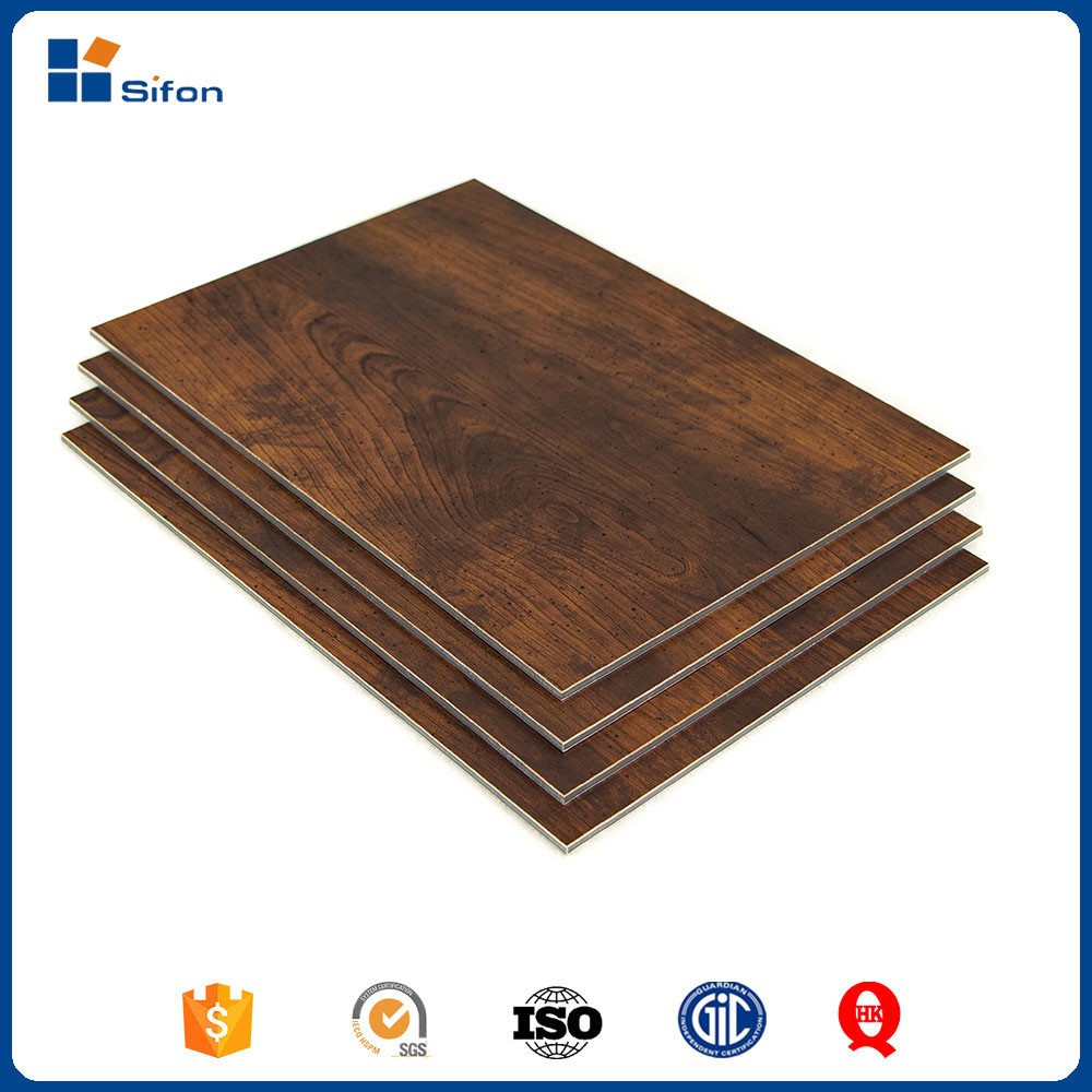 Auland different types of wooden finish acp panel Aluminium Composite Panel Wood Cladding Walls