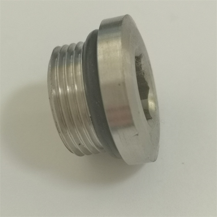 βούλωμα απαλοιφής ανοξείδωτου M22*1.5 με O-ring τη hexagon κοιλότητα σφραγίδων