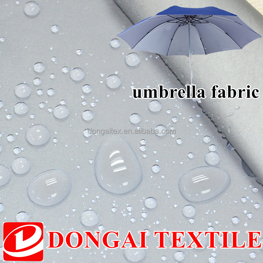 210T 190t водонепроницаемая ткань Серебристая Полиэстеровая ткань для зонта
