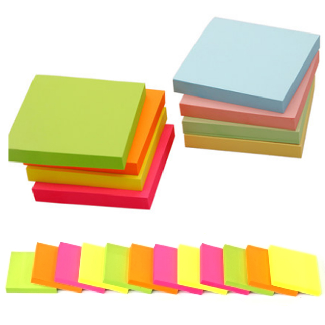 Самоклеящиеся клейкие заметки 3x3 цветов