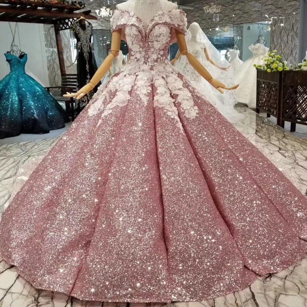dress pesta warna rose gold