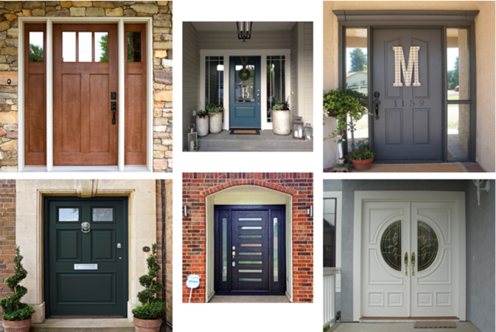 Solid teak wood double door for interior wood door design