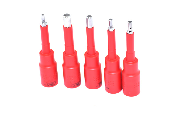 Industrial-grade VDE insulated tools 20PCS 1000V 1/2 ratchets wrench Sockets T-Handle Hex Bits Sockets NO.4202