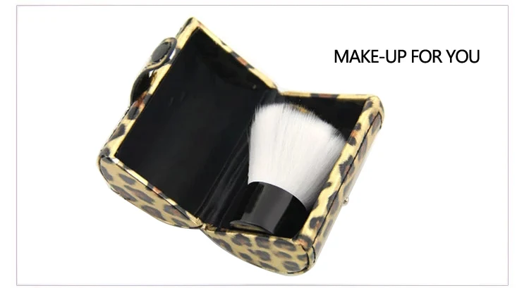 MAKE-UP FOR YOU leopard grain synthetic hair kabuki brush with case