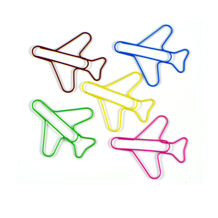 Цветные зажимы для бумаги в форме плоскости