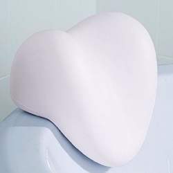 PU Luxury Waterproof Heart Shaped and Neck Support Bath Pillow  Bathtub Headrest Pillow with Suction Cups Spa Pillow