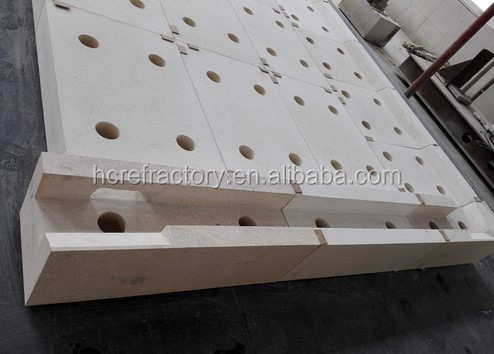 Zhengzhou HCR Brand tin bath bottom brick/fire caly block/ casting kaolin block for float glass furnace