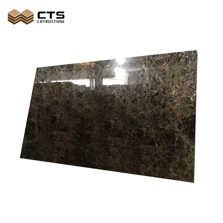 15mm-25mm thickness cheap price polished natural brown dark emperador marble slab