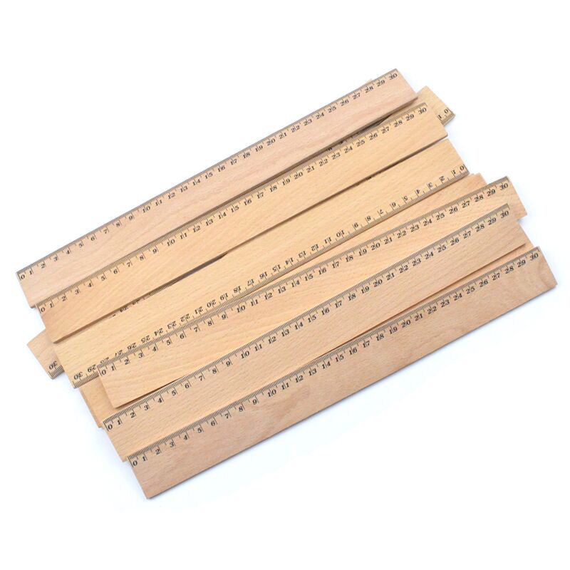 OEM Arts & Crafts Natural Color Beech Wood 30cm Wooden Ruler