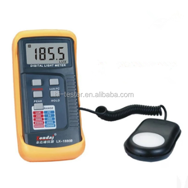 BYQTEC LX-1262V Digital Portable Lux Meter with LCD Display Separate Light Sensor Illuminance Measurement with Multi-Parameter Lux and FC
