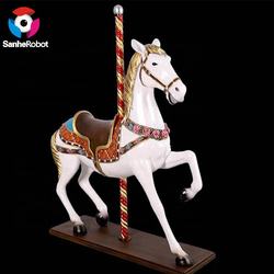 Amusement park Fiberglass musical coin operated carousel horses rides sale