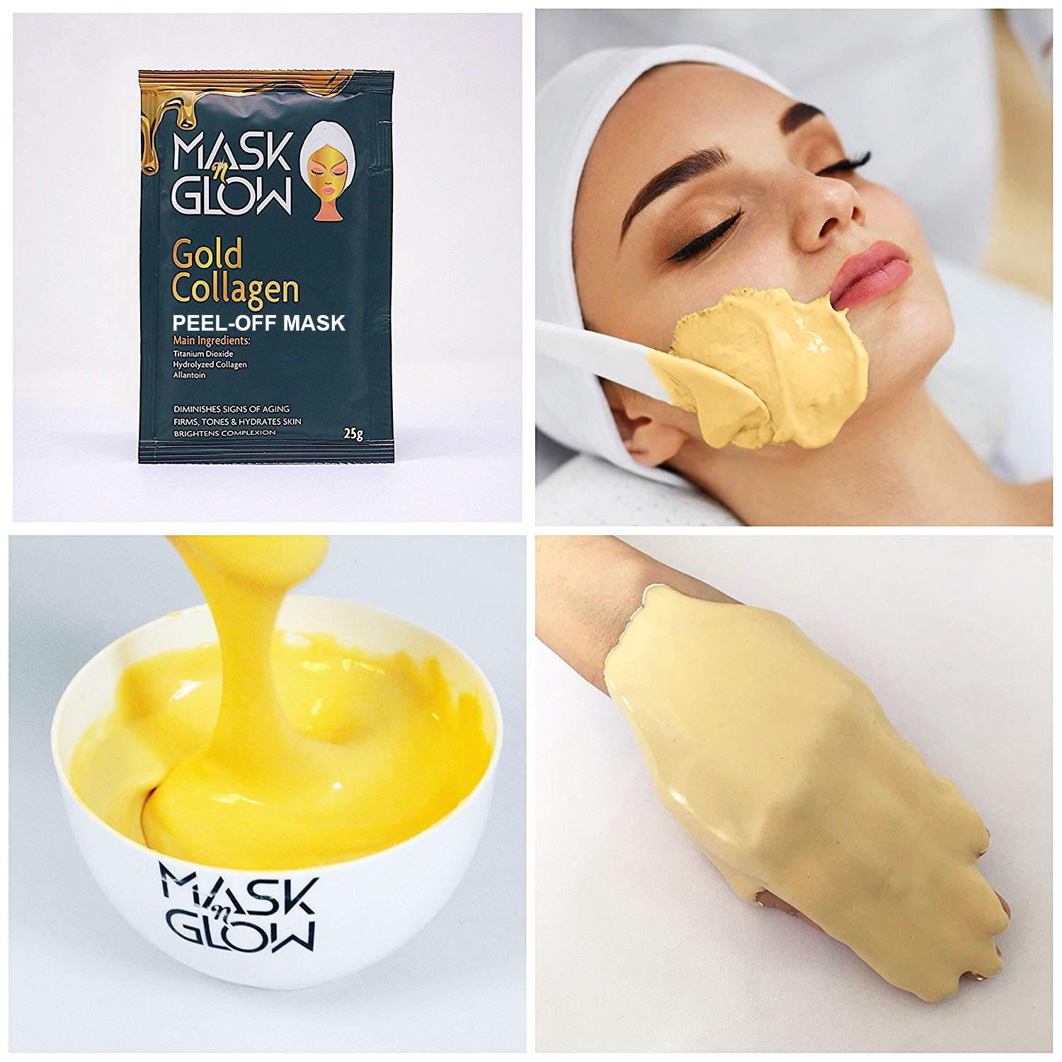 Hot Selling Natural Organic Whitening Anti Aging Gold Collagen Peel Off Mask