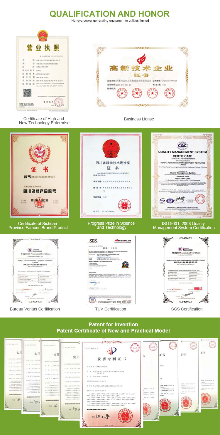 Horizo<i></i>ntal generator 600 kw small francis turbine for sale