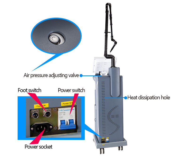 40w korea stretch marks remove vaginal tightening face acne scar treatment fractional co2 fraccionado laser skin machine