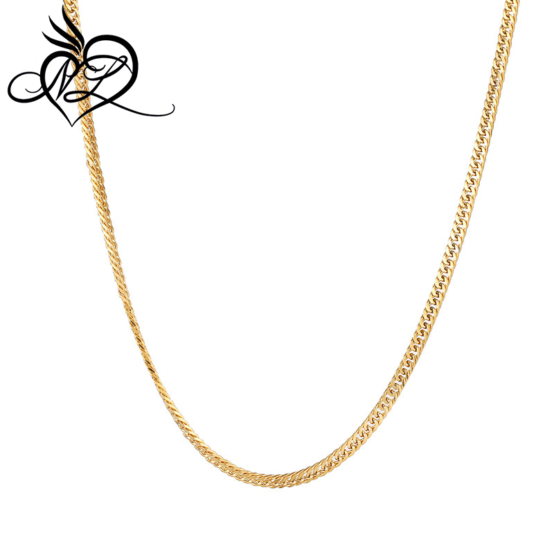 项链为男性女性黄金银色吊坠无数字不褪色珠宝 - buy stainless steel