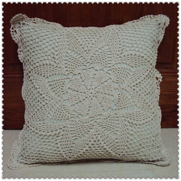 руку крючком бежевый хлопок звезды наволочки