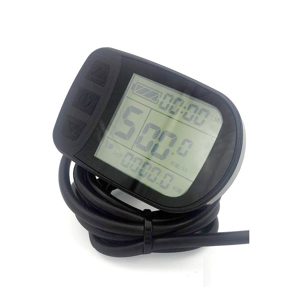 电动 24 v 36 v 48v 液晶显示器自行车速度计电动自行车显示器