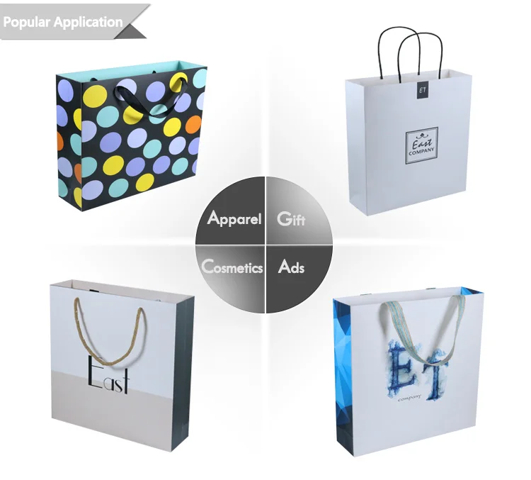 Custom Luxury Hot Foiled Silver Logo Paper Gift Shopping Bags Perso<i></i>nalized Handle Paper bags With Ribbon Bow