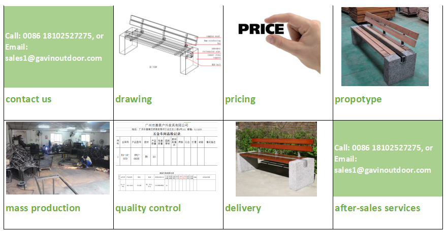 Guangzhou Gavin outside furniture outdoor table and chairs picnic table bench metal steel outdoor tables for school