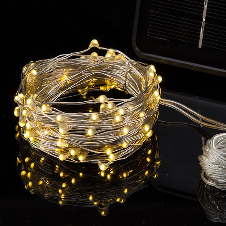 Outdoor LED Solar Light Copper Wire String Light Led  Light Chain For Christmas Decoration
