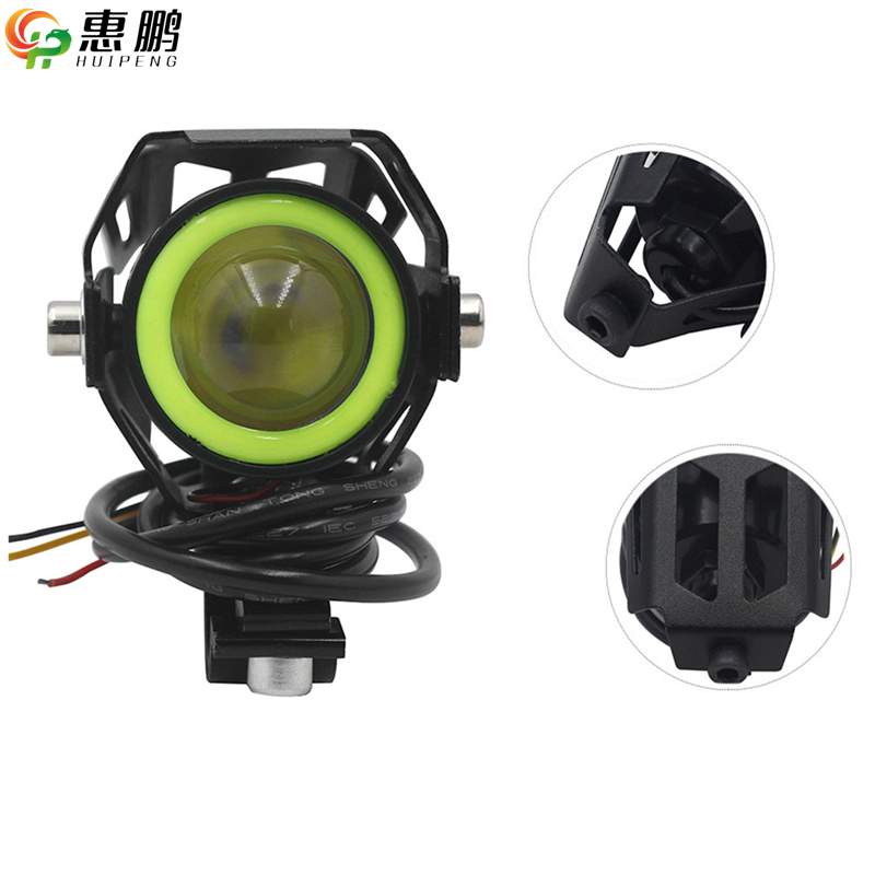Для мотоцикла, велосипеда, мотоцикла DC 12V Mini U7 Светодиодная лампа с ангельским глазом белый желтый зеленый синий красный