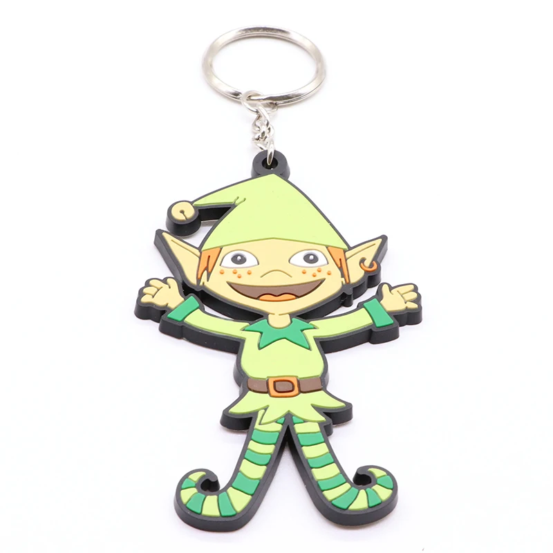 Wholesale Custom logo cool two sided 2D silicone key rings,pvc keychain,2D plastic soft pvc and rubber silicone keychain