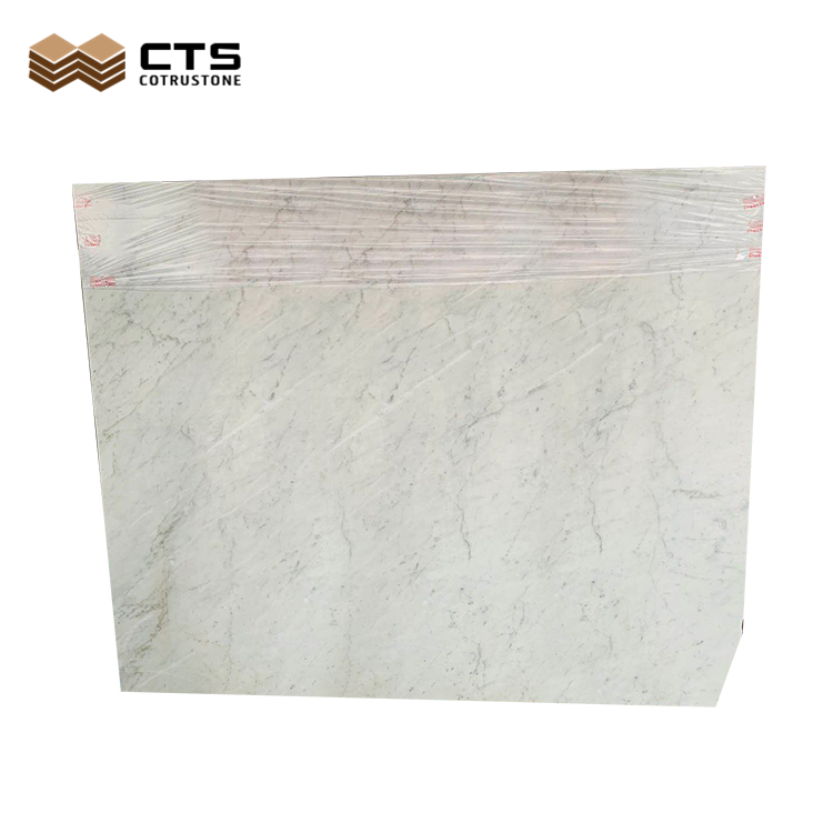 Marble Slab Factory Direct Supply Custom Carrara White Big Slab Graphic Design Polished 5 Years Calcite Onsite Training
