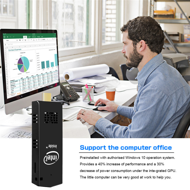 Anker-Mini PC Weberr, Intel Z8350, 2 go/32 go, wi-fi, produit d'origine, bâton pour Smart TV, windows 10, T5