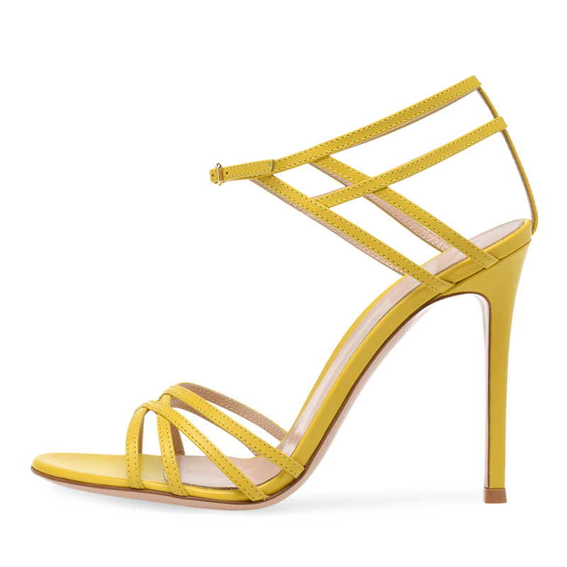 YELLO NEO BLACK HIGH HEEL SANDALS イエローM yellow-neon-black-platform-