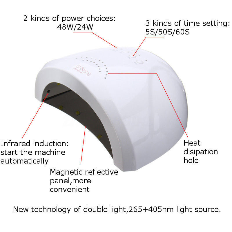 电48w钉灯SUN ONE uv led指甲灯的智能传感器led指甲烘干机