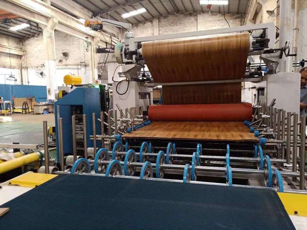 赫桑木工机械高光泽透明pet pvc纸pur薄膜覆膜机