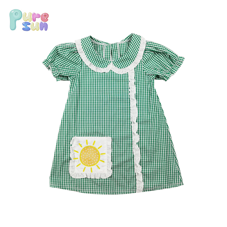 Детская рубашка в клетку, дизайнерские футболки из органического хлопка, рубашки для маленьких девочек