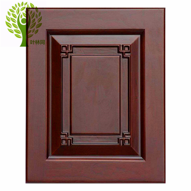 Weifang yelintong idecoration painel de parede upvc portas de pvc e janelas porta de armário de cozinha de madeira